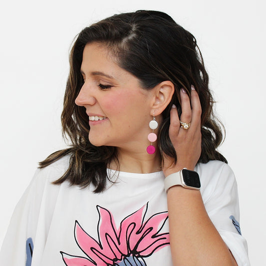 Pink Ashlyn Dangle Earring