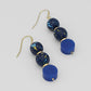 Blue Speckled Dangle Earrings