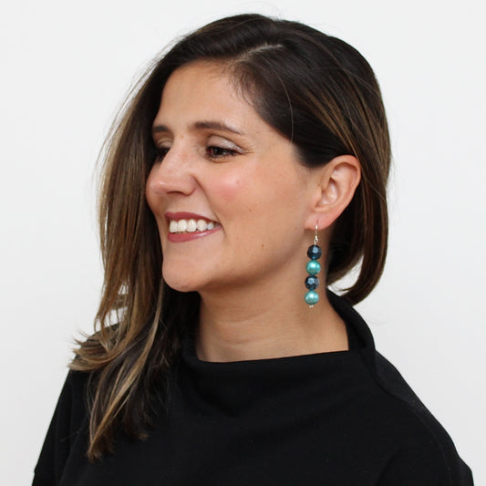 Teal Makenna Dangle Earring