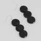 Black Triple Bead Kira Earring