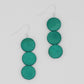 Aqua Triple Bead Kira Earring