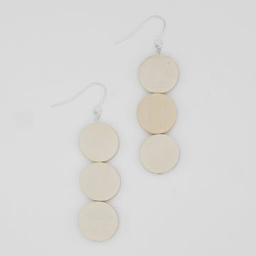 Ivory Triple Bead Kira Earring