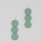 Mint Triple Bead Kira Earring