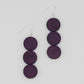 Purple Triple Bead Kira Earring