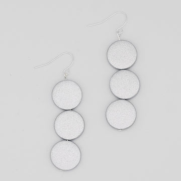 Silver Triple Bead Kira Earring