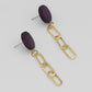 Purple Link Dangle Earring
