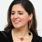 Red Gold Link Dangle Earring