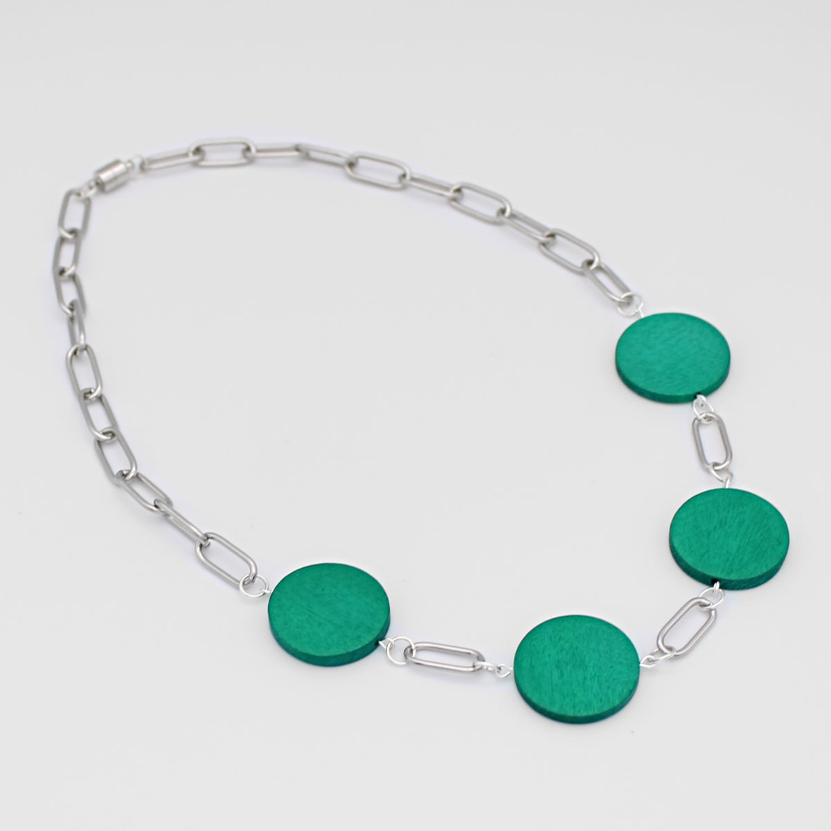 Teal Chain Link Carina Necklace
