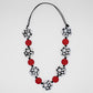 Red Mixed Media Necklace