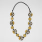 Mustard Mixed Media Necklace