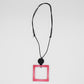 Pink Square Pendant Necklace