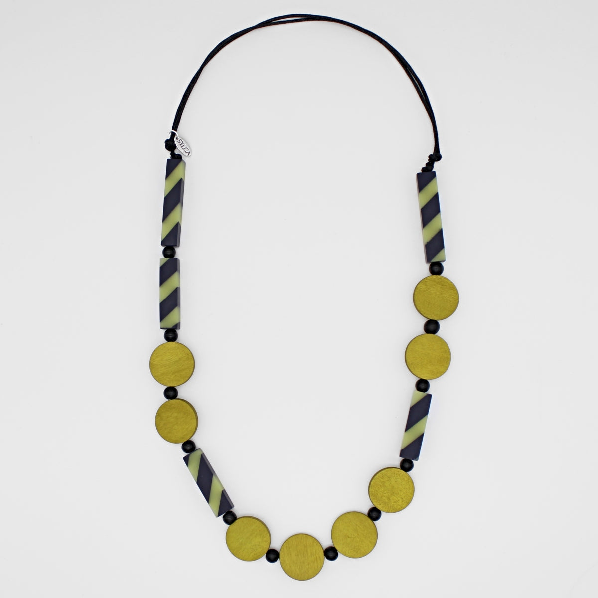 Lime and Navy Maya Necklace