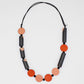 Orange and Gray Bar Necklace
