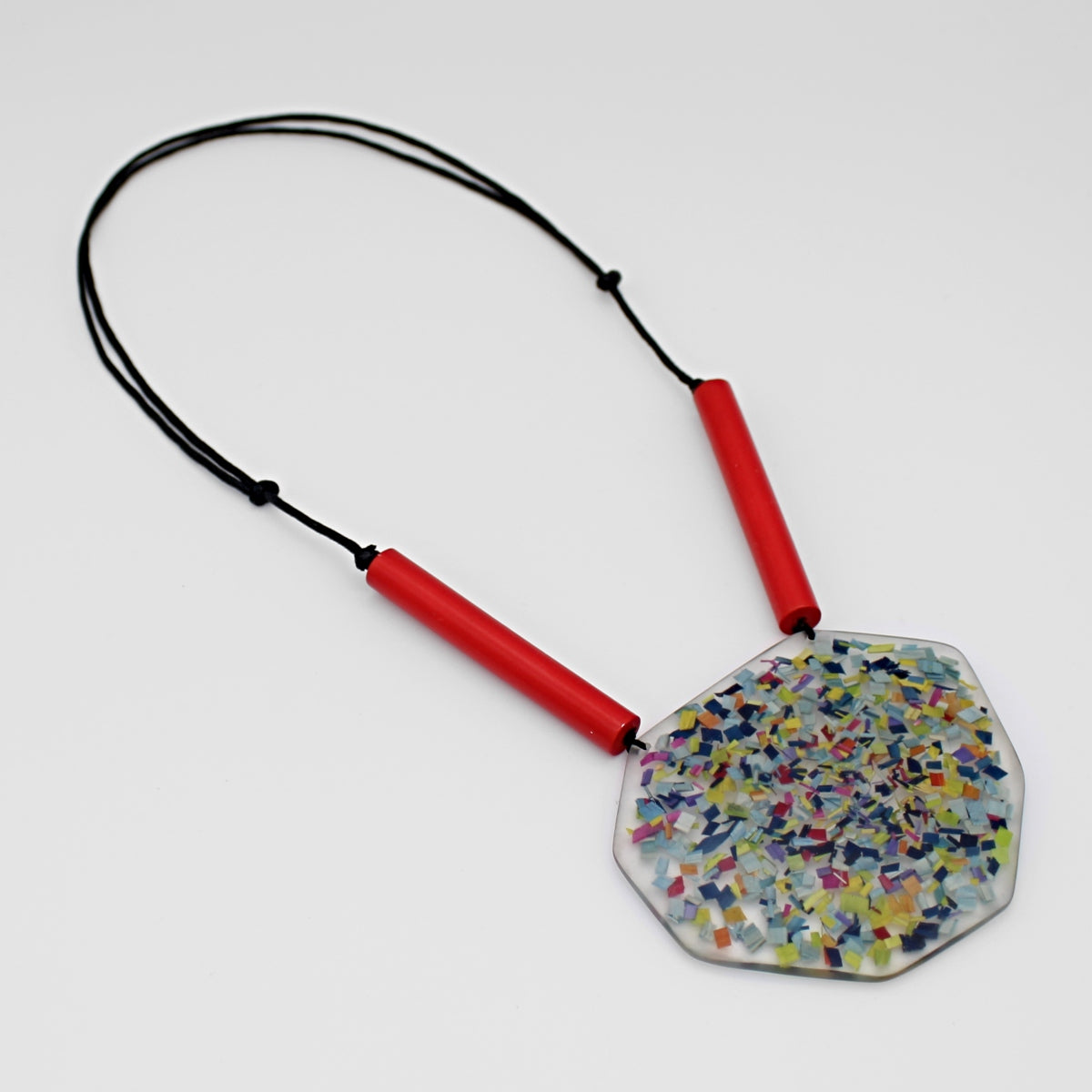 Red Confetti Pendant Necklace