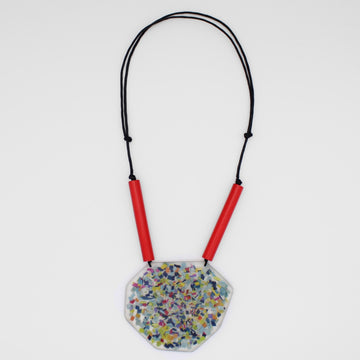 Red Confetti Pendant Necklace