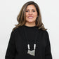 Gray Geometric Raya Necklace