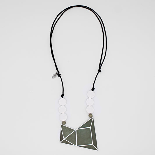 Gray Geometric Raya Necklace