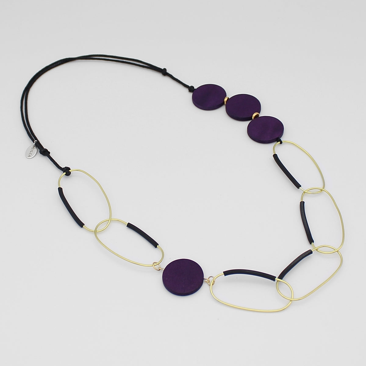 Purple Multi Link Necklace