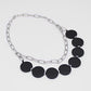 Black Double Layer Chain Link Necklace