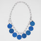 Blue Double Layer Chain Link Necklace