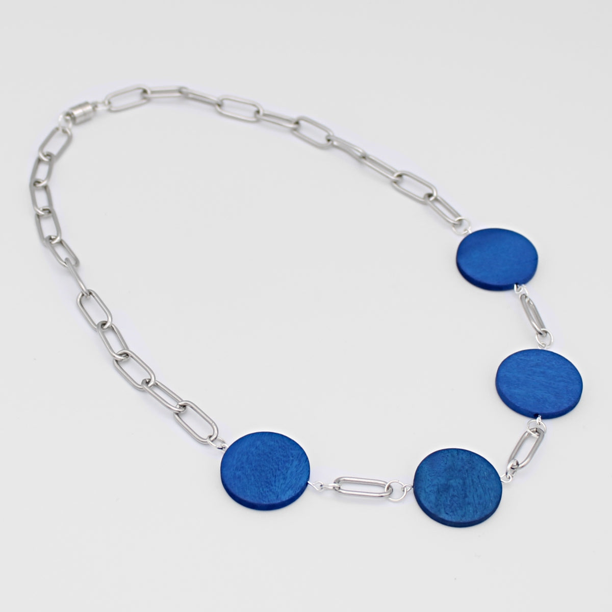 Blue Chain Link Carina Necklace
