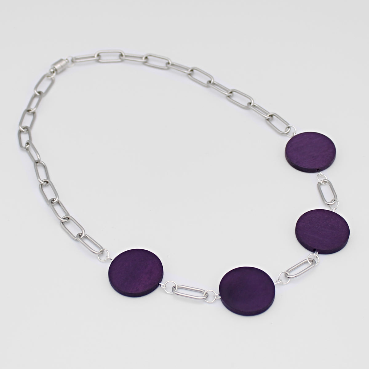 Purple Chain Link Carina Necklace