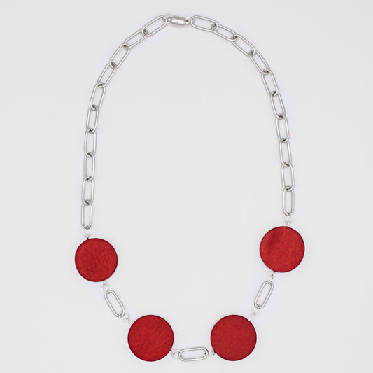 Red Chain Link Carina Necklace