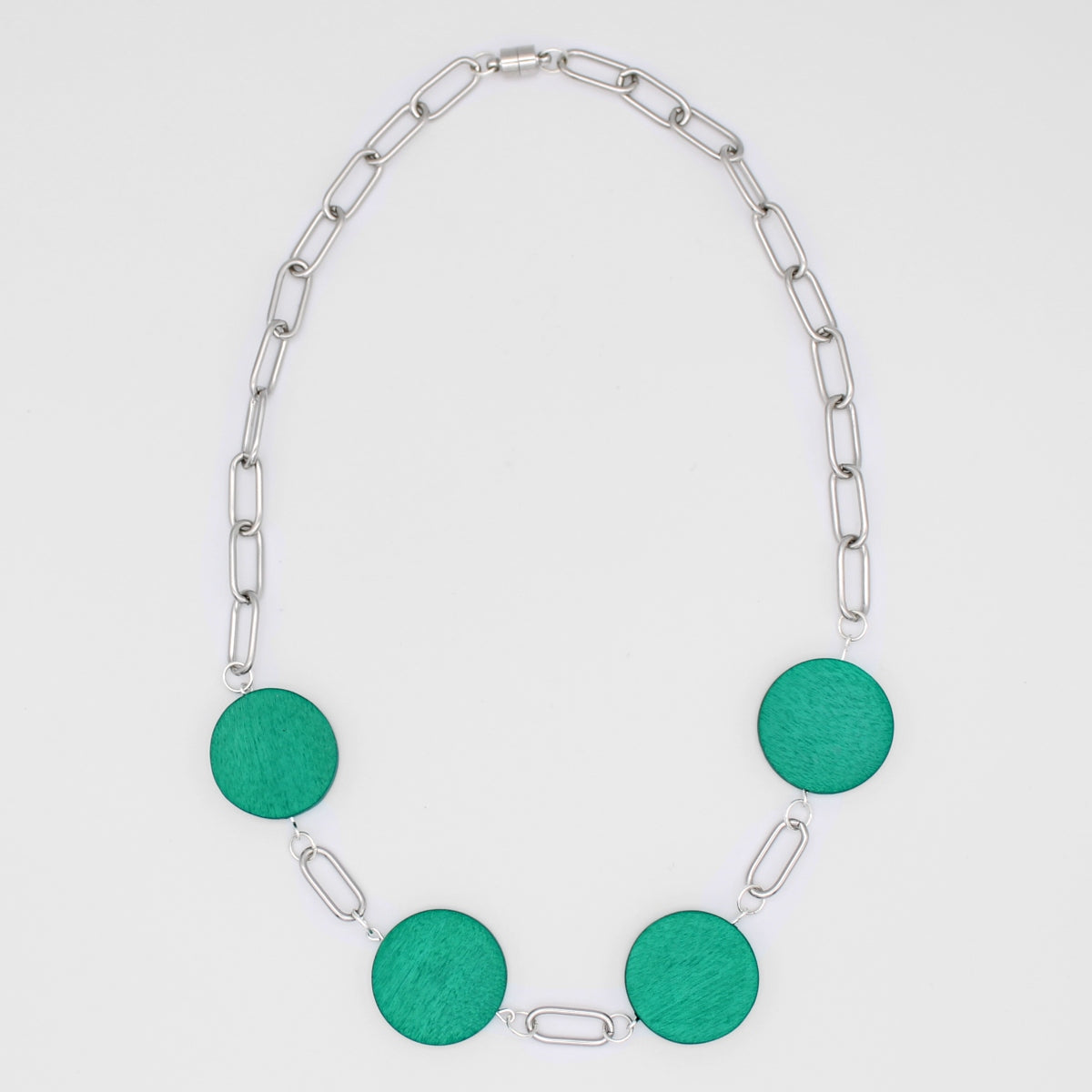 Teal Chain Link Carina Necklace