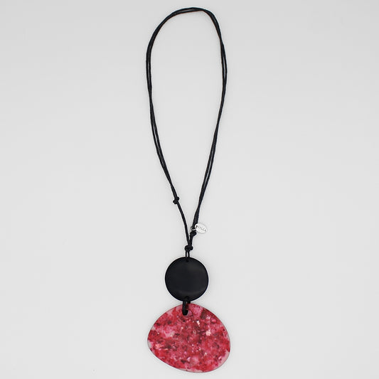 Red Speckle Pendant Necklace