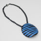Blue Zebra Pendant Necklace
