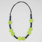 Speckled Lime and Blue Necklace