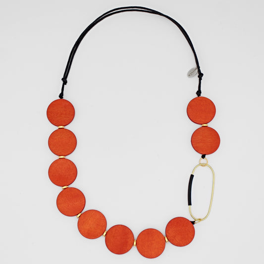 Orange Link Layton Necklace