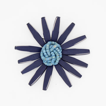 Navy Amaya Brooch