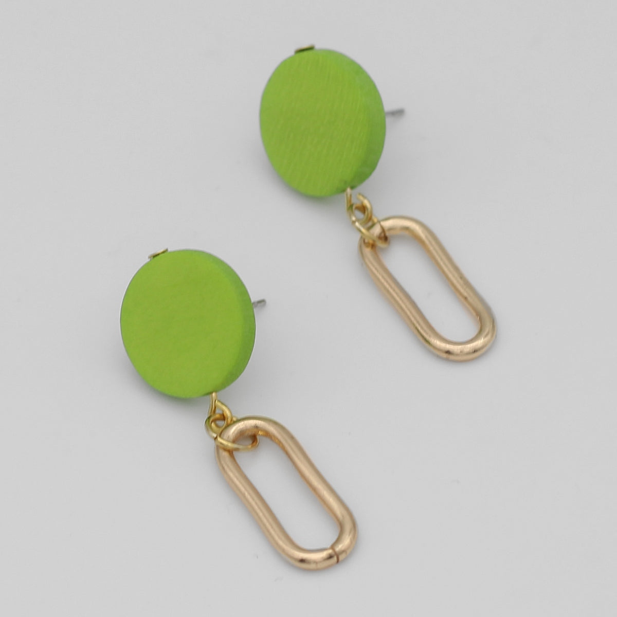 Lime  Kolly Gold Link Dangle Earring