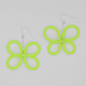 Simplistic Neon Butterfly Earrings