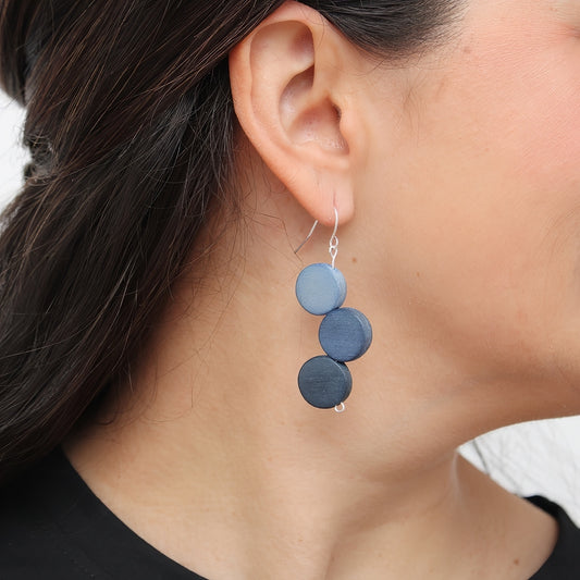 Smoke Triple Stacked Earring