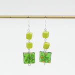 Lime Floral Drop Earring