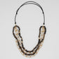 Gold Nora Wood and Chain Link Necklace
