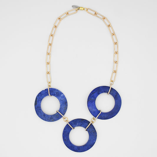 Blue Shell Greta Chain Necklace