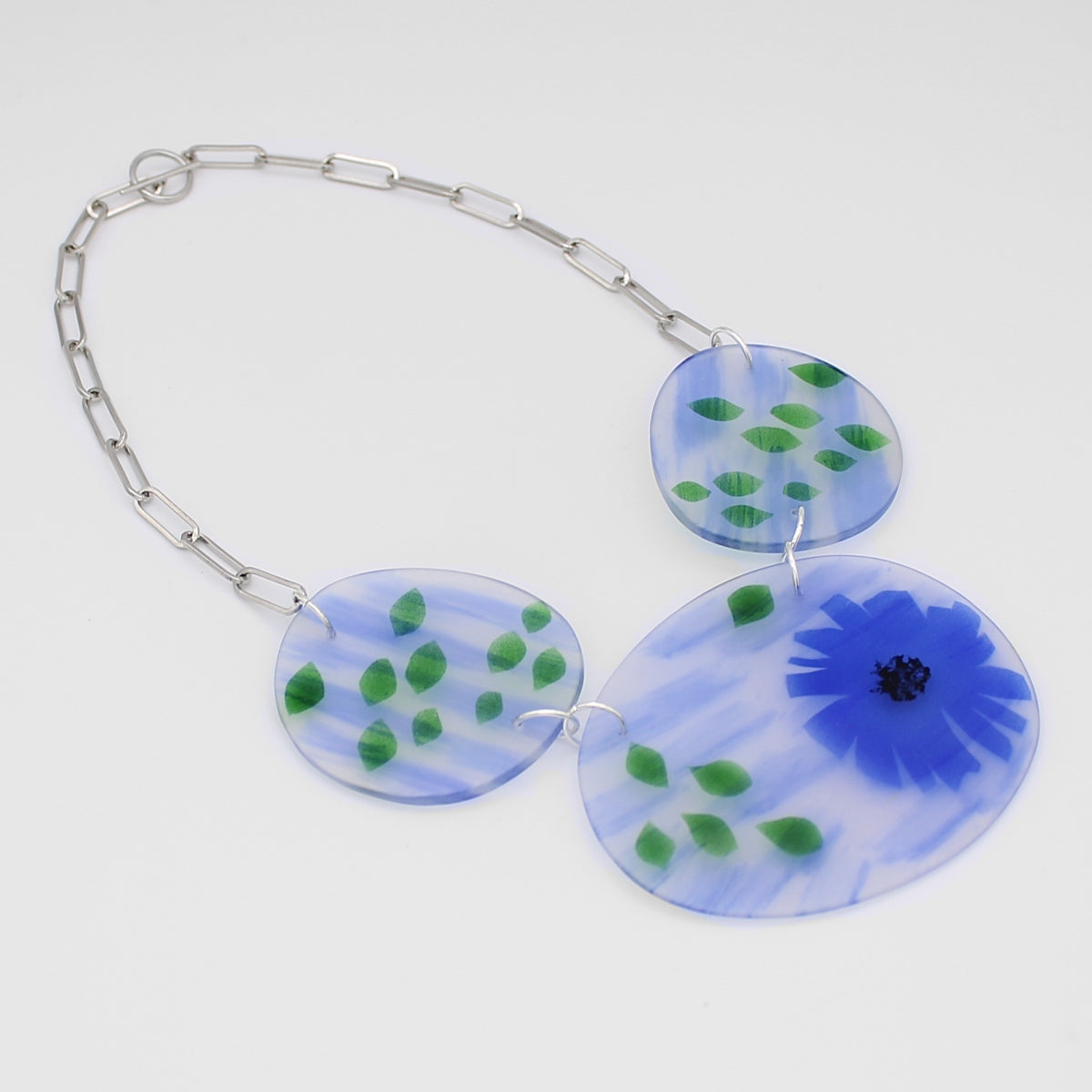 Blue Flower Tessa Chain Necklace