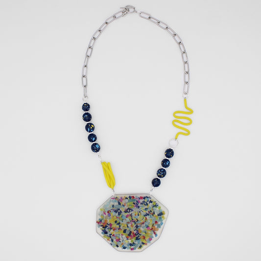 Multi Color Confetti Pendant Necklace