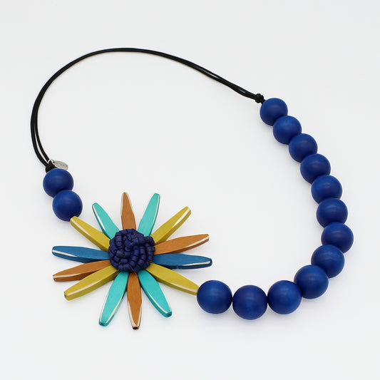 Chunky Multi Flower Statement Necklace