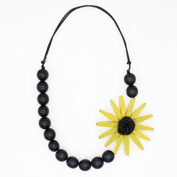 Chartreuse Flower Statement Necklace