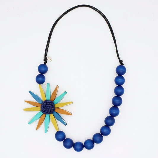 Chunky Multi Flower Statement Necklace