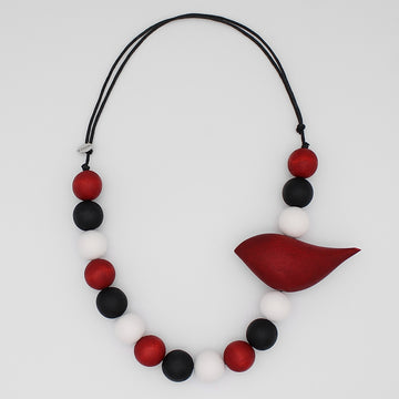 Red Robin Beaded Necklace