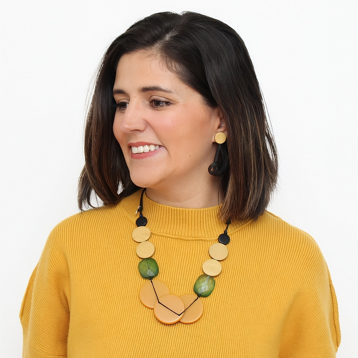 Yellow and Green Elsie Necklace