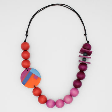 Fuchsia Ombre Elena Statement Necklace