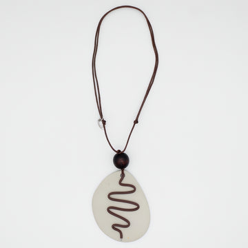 Artistic Taupe Pendant Necklace