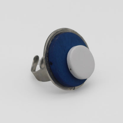 Blue Stacked Luna Ring