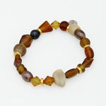 Brown Glass Bead Bracelet